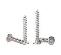 Black/Nickel Plated M1.2 M1.4 M1.7 M2 M2.3 M2.6 M3 M3.5 M4 Slot Ultra Thin Flat Head Self-tapping Wood Screws(Nickel Plated,12mm,M3-50pcs)