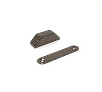 Black Nickel Plated Magnetic Catch for Providing Secure Closure and Easy Opening of Cupboard and Wardrobe Doors - 43mm x 13.5mm x 13mm - Pack of 2