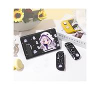 (Black, Nintendo Switch) 1 Pcs Ghost Anime Girl Protective Case Bundle with 4pcs Grip Caps For Nintendo Switch OLED