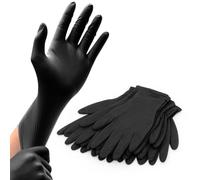 Black Nitrile Disposable Gloves XL Pack of 100 Powder Free Durable for Work