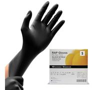 Black Nitrile Gloves Small Size Bulk Pack of 1000 Gloves Disposable Gloves for Cleaning, Food Service, Daily General Protection Disposable Gloves