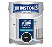 Black Non Drip Eggshell Paint 750ml | Interior Wood and Metal Paint | Durable Low Sheen Finish | Washable Trim Paint for Doors Skirting Boards Furniture and Window Frames