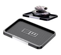 Black Non-Slip Mat, Plastics Washable Dashboard Tray, Heat Resistant Car Non-Slip Mat, Durable Rubber Mats Car, for Coins, Mobile Phones, Keys, GPS, Sunglasses