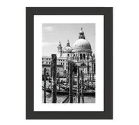 Black Nouveau Simple Design Styrene Photo Frame 5x7"