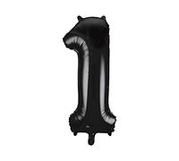 Unique Foil Balloon Number 1 - Black, Large 86 cm - 1 Piece