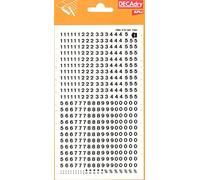 Black Number Transfers 4mm - 1 Sheet