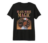Black Nurse Magic African American Nursing Afro Black Women Premium T-Shirt