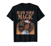 Black Nurse Magic African American Nursing Afro Black Women T-Shirt