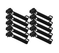 Black Nylon 10pcs Luggage Zipper Pull Replacement Zip Head