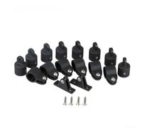 Black Nylon Boat Clamp Set 16Pcs For Bimini for top Black Nylon | 16-piece set, 8 slides 6 sleeves 2 seats, high-strength black nylon, rust-proof marine grade