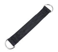 Black Nylon Hammock Hanging Belt for Gymnastic Rings and Bars | Stainless Steel Hardware, Equipment Extension Strap, for Gym Use and Portable Training Setup