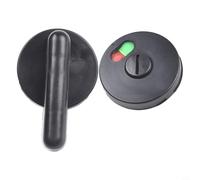 Black Nylon Plastic Privacy Indicator Door Lock with Vacant/Engaged Sign for Toilet or Shower, Occupied/Unoccupied Green Red Display, Rota
