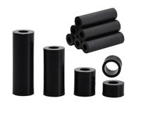 Black Nylon Spacer Round Standoff Washer - Non-Threaded Plastic Spacing Screws for M3 M4 M5 M6 M8 M10 M12(M6.2xOD11x30mmx10Pcs)