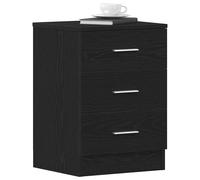 (black oak, 1 pcs) vidaXL 1/2x Bedside Cabinet Chipboard Bedroom Nightstand Stand Multi Colours