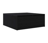 vidaXL Coffee Table with Drawers Black Oak 100x100x40 cm
