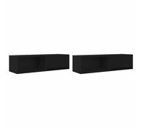 (black oak, 2 pcs/ 100 cm) vidaXL TV Cabinet Sonoma Oak 80x31x25.5 cm Engineered Wood TV bench