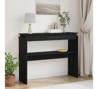 Black Oak Console Table - 80x30x102 cm - Made from Engineered Wood Berkfield Home Black One Size