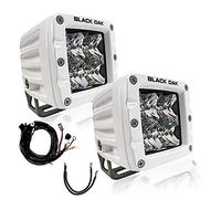 Black Oak LED Pro Series 3.0 Marine 2 Inch POD Light: Flood 40W XM-L2 (2 Pack), Includes Brackets and Wiring Harness, Waterproof Lighting for Offroad Trucks, ATV, UTV, Boats
