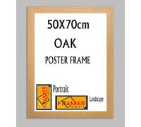 Black,Oak, Photo,Picture,Poster Frames, Portrait and Landscape Shatterproof Acrylic Glass Wall Hanging Frames (Oak, 50x70cm)