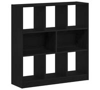 (black oak) vidaXL Book Cabinet with 8 Large Compartments Chipboard Cabinet Multi Colours