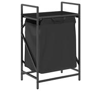 (black oak) vidaXL Laundry Basket 1 Compartment with Shelf laundry hamper