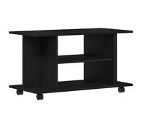 (black oak) vidaXL TV Cabinet with Castors Sideboard Entertainment Centre Engineered Wood