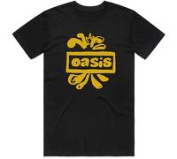 Black Oasis Liam and Noel Gallagher Gold Logo Official Unisex T-Shirt