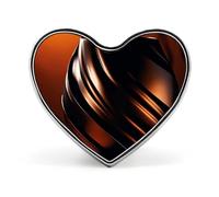 Black Object Heart Pin, 1 Inch Metal Love Lapel Pins - Lightweight, Smooth Edges, Versatile Badge Brooch for Jackets, Shirts, Bags, Gifts for Friends, Family