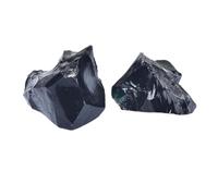 Black Obsidian Crystal 2 PCS Premium Gem Stones and Crystals (1.18-1.97") Natural Raw Stones for Meditation, Chakra Balancing, Reiki & Spiritual Gifts