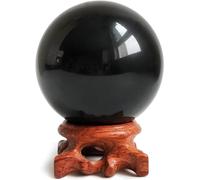 Black Obsidian Crystal Balls for Fengshui, Crystal, Divination, Home Decoration, Black Magic Crystal Sphere,obsidian-12cm