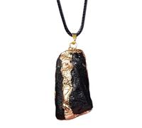 Black Obsidian Pendant, Black Obsidian Necklace | Crystal Necklace for Men - Stylish Necklace for Men and Women, Natural Crystal Pendant Necklace, Pendant Jewelry Necklace