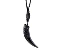 Black Obsidian Pendant - Protective Jewelry, Healing Crystal, Natural Stone Necklace, Elegant Design Spiritual Protection, Unisex Accessories Cord | Ideal for Meditation Aid, Daily Accessory