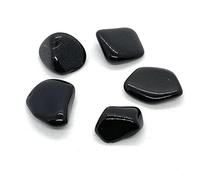 Black Obsidian Small Crystal Tumbled Stones - 5 Pc