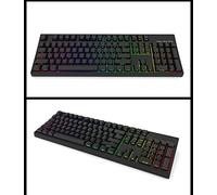 Black OEM Profile PBT Double Shot 104 Side-lit Shine Through Translucent Backlit keycaps for MX Mechanical Keyboard Filco (Black)(Only Keycap)