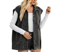 Black of Friday 2024 Ladies Long Gilet Size 20 Longline Padded Gilet Womens Ladies Summer Hoodie Long Trench Coats For Women Flash Deals of The Day Warehouse Amazon Warehouse Deals