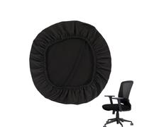 Black Office Chair Covers Elastic Removable Chair Cushion Protector Washable Seat Sleeve Full Wrap Computer Seat Cushion Cover Stretch Anti-Slip Desk Slipcovers for Rotating,Armrests,Swivel,Game Chair
