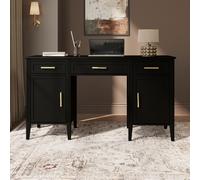 Black Office Desk with Drawers - Delilah