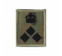 Black on Multicam/MTP Rank Patch Hook Backed King's Crown C3R (Brigadier) Army - Multi Terrain Pattern - British Military