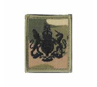 Black on Multicam/MTP Rank Patch Hook Backed King's Crown C3R (WO1 RSM) Army - Multi Terrain Pattern - British Military