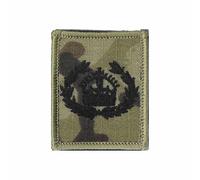 Black on Multicam/MTP Rank Patch Hook Backed King's Crown C3R (WO2 QMSI/RQMS) Army - Multi Terrain Pattern - British Military