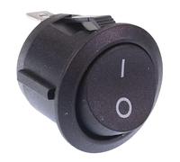 Black On/On Round 20mm Rocker Switch SPDT