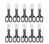 (black, One size) 10pcs Insect Catcher Scissors Tongs Tweezers Scooper Clamp Kids Toy Cleaning Tool for Professional Pet Shops black