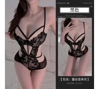 (black, one size fits all) Fun perspective onesie female sexy suit pure desire free royal sister temptation purple lace