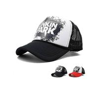 (Black, One size) Summer Linkin Park Mesh Cap Couples Hip-hop Alphabet Baseball Cap