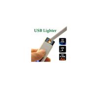 (black, One size) Windproof USB Electric Battery Rechargeable Flameless Fire Lighter Cigarette