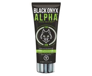 Black Onyx Alpha Tingle Free Tanning Accelerator Lotion for Men, 24 Hour Active ingredients, Fast Dark Tan Booster, Tattoo Safe Hydrating Sunbed & Indoor Tan Lotion - 250ml