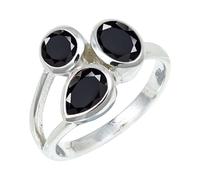 Black Onyx Stone Silver Plated Ring Men & Women Jewelry C1152AE_K