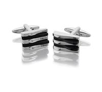 Black Onyx Wave Cufflinks - A5391