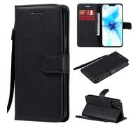 (black, OPPO Realme 9i 5G) Phone Case For iPhone 13 Pro Max Huawei P50 Honor 9X Xiaomi Poco M4 Pro Redmi Note 11 11S Flip Cover Leather Wallet Book Style Solid Color Phone Cover
