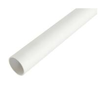 Black Or White Plastic Round Tubes, PVC Pipe Section, Various Sizes - 1 Meter Long MW Profiles (12mm, White)